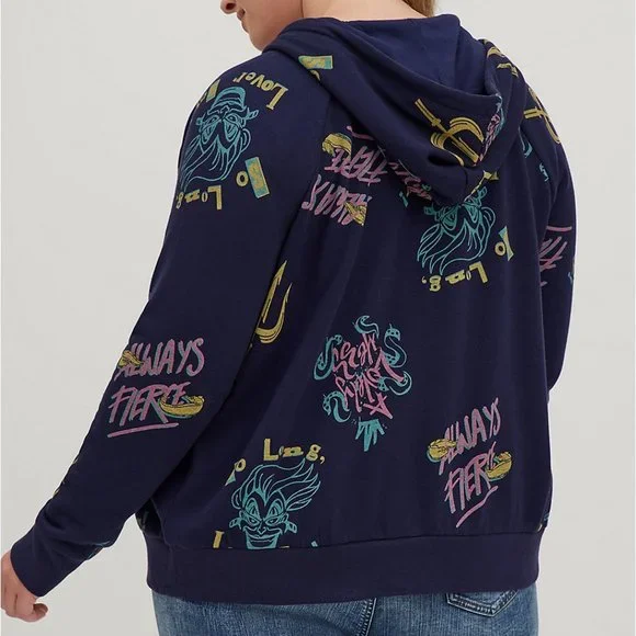 ZIP-UP HOODIE - FLEECE VILLAIN URSULA - Picture 2 of 5